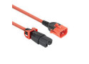 ACT Netsnoer C14 IEC Lock+ Dual Locking - C15 IEC Lock+ rood 3 m, PC3877