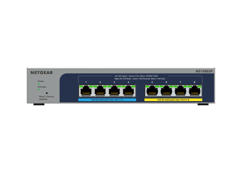 NETGEAR 8-port Ultra60 PoE++ Multi-Gigabit (2.5G) Ethernet Plus Switch