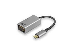 ACT AC7000 USB-C naar VGA female adapter, kabellengte 0.15m, aluminium behuizing