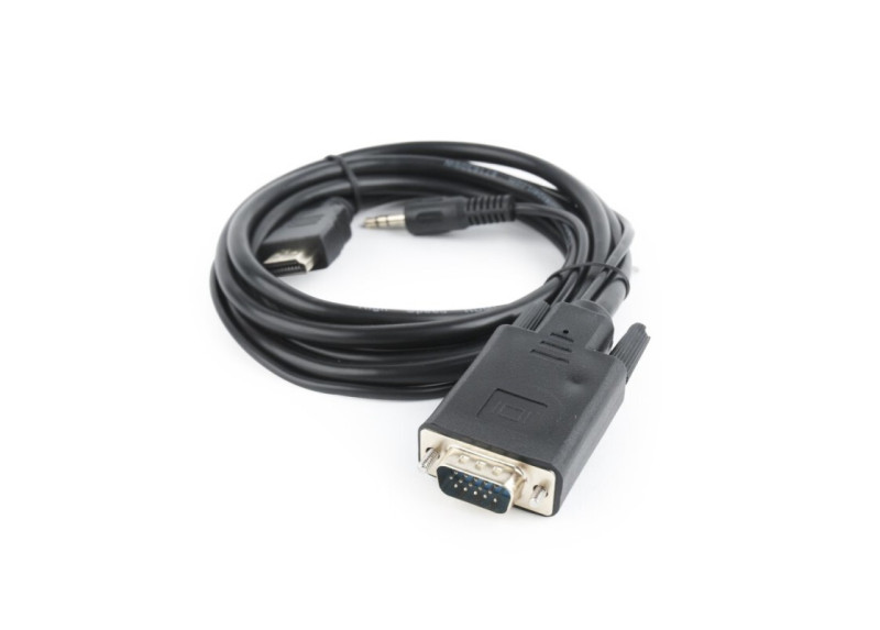 Gembird A-HDMI-VGA-03-6 video kabel adapter 1,8 m VGA, 3.5 mm Zwart