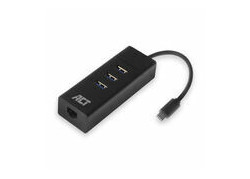 ACT AC6400 interface hub USB 3.2 Gen 1 (3.1 Gen 1) Type-C 5000 Mbit/s Zwart