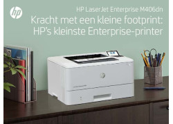 HP LaserJet Enterprise M406dn, Zwart-wit, Printer voor Bedrijf, Print, Compact formaat; Optimale beveiliging; Dubbelzijdig print