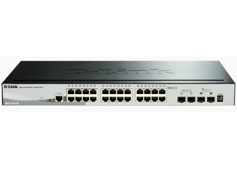 D-Link DGS-1510 Managed L3 Gigabit Ethernet (10/100/1000) Zwart