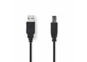 Nedis CCGT60100BK20 USB-kabel 2 m USB 2.0 USB A USB B Zwart