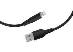 Mobiparts Apple Lightning to USB Braided Cable 2A 1m Black