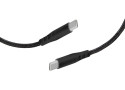 Mobiparts USB-C naar USB-C gevlochten kabel 2A 1m zwart