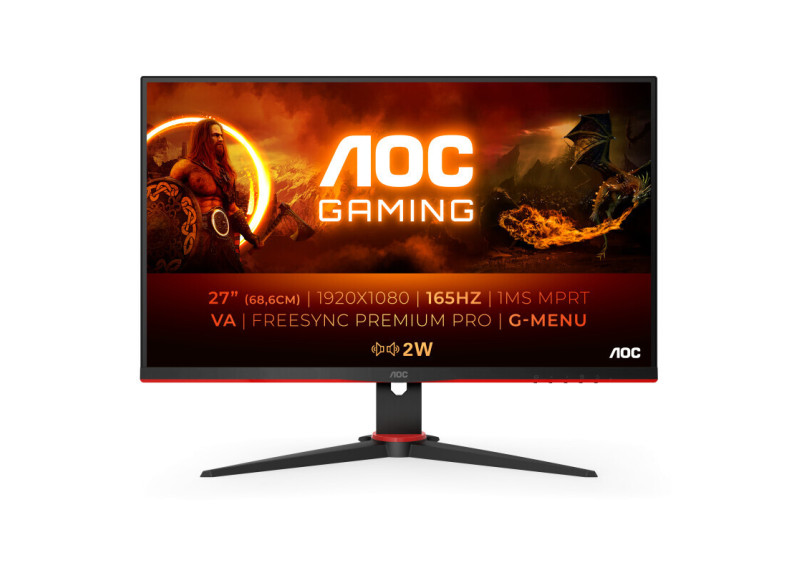 AOC 27G2SAE/BK computer monitor 68,6 cm (27") 1920 x 1080 Pixels Full HD LED Zwart, Rood