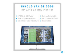 HP E-Series E24q G4 60,5 cm (23.8") 2560 x 1440 Pixels Quad HD Zwart, Zilver