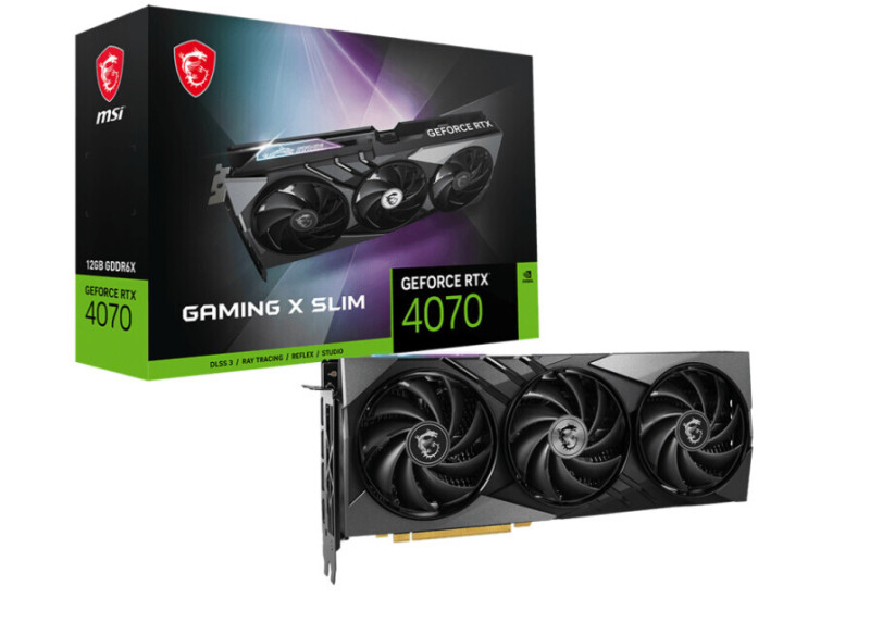 MSI GEFORCE RTX 4070 GAMING X SLIM 12G videokaart NVIDIA 12 GB GDDR6X