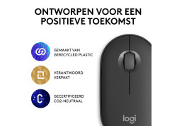 Logitech Pebble 2 M350s muis Ambidextrous RF-draadloos + Bluetooth Optisch 4000 DPI