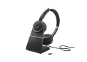 Jabra Evolve 75 Headset Bedraad en draadloos Hoofdband Oproepen/muziek Bluetooth Oplaadhouder Zwart