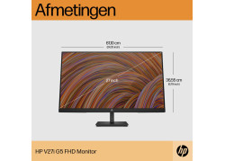 MON HP V27i 27Inch G5 IPS Zwart 75HZ DisplayPort, HDMI, VGA