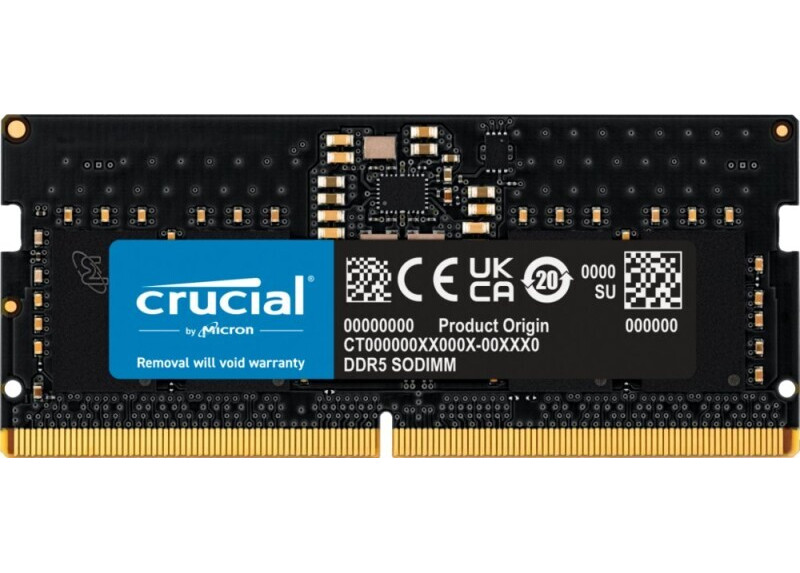 Crucial 8GB (1x8GB) DDR5-5600 CL 46 SO-DIMM RAM Notebook Speicher geheugenmodule 5600 MHz ECC