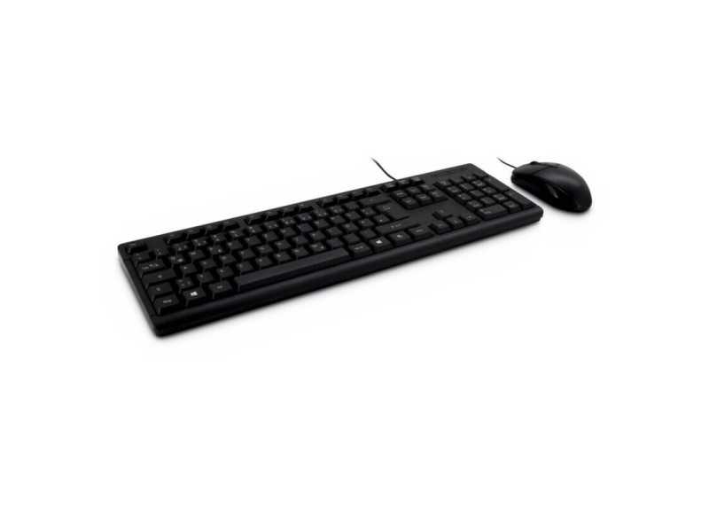 Inter-Tech KB-118 EN toetsenbord Inclusief muis Kantoor USB QWERTY Engels Zwart