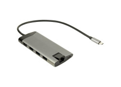 Inter-Tech GDC-802 USB 3.2 Gen 1 (3.1 Gen 1) Type-C Grijs