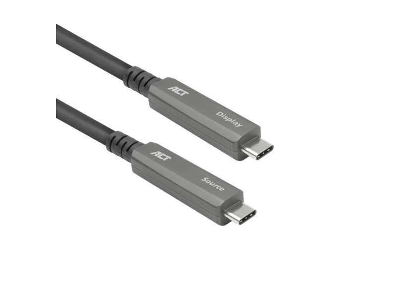 ACT USB-C 3.2 Gen2 Active Optical Cable (AOC), voor touchpanels, video, data, power, 3m