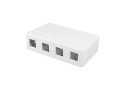 ACT Unloaded surface keystone mount box voor 4 keystone jacks