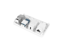 ACT Unloaded surface keystone mount box voor 4 keystone jacks