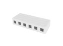 ACT Unloaded Surface keystone mount box voor 6 keystone jacks