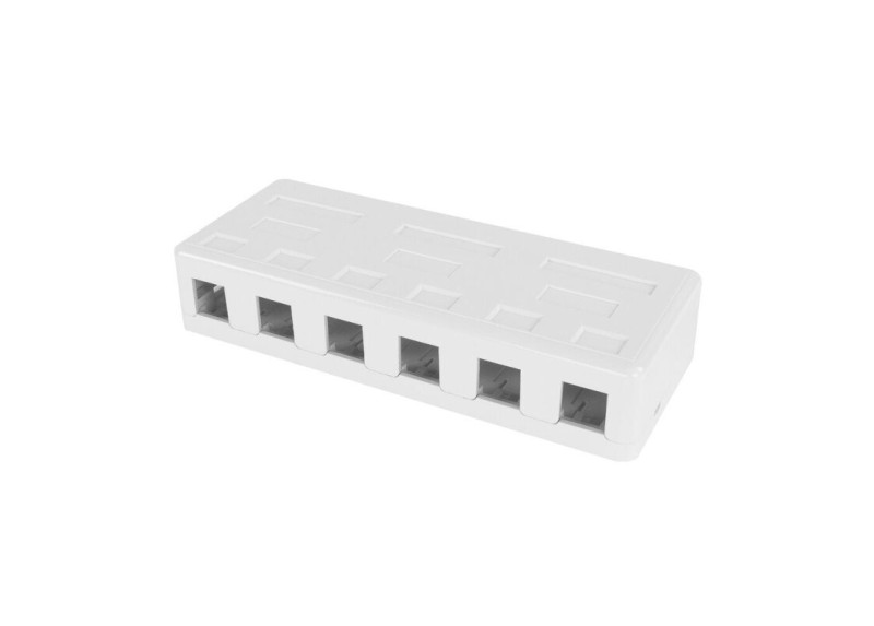 ACT Unloaded Surface keystone mount box voor 6 keystone jacks