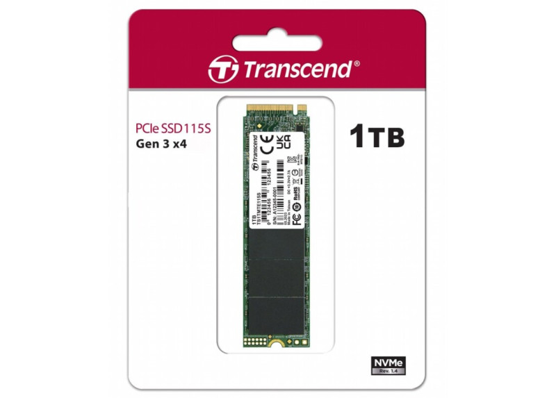 Transcend PCIe SSD 115S 1 TB M.2 PCI Express 3.0 NVMe 3D NAND