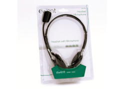 Ewent EW3563 hoofdtelefoon/headset Hoofdband 3,5mm-connector Zwart