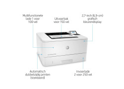 HP LaserJet Enterprise M406dn, Zwart-wit, Printer voor Bedrijf, Print, Compact formaat; Optimale beveiliging; Dubbelzijdig print