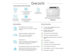 HP LaserJet Enterprise M406dn, Zwart-wit, Printer voor Bedrijf, Print, Compact formaat; Optimale beveiliging; Dubbelzijdig print