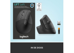 Logitech Lift muis Linkshandig RF-draadloos + Bluetooth Optisch 4000 DPI