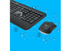 Logitech Advanced MK540 toetsenbord Inclusief muis USB QWERTZ Duits Zwart, Wit