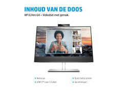 HP E24m G4 60,5 cm (23.8") 1920 x 1080 Pixels Full HD Zwart, Zilver