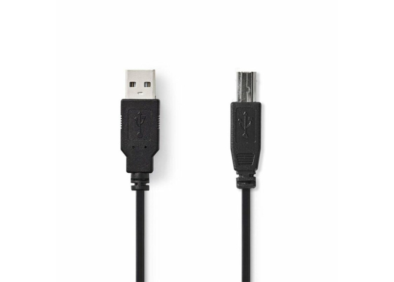 Nedis CCGT60100BK20 USB-kabel 2 m USB 2.0 USB A USB B Zwart