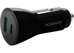 Mobiparts Car Charger 2-port 30W PD Fast Charging Black