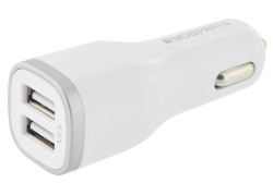 Mobiparts Car Charger Dual USB 4.8A White