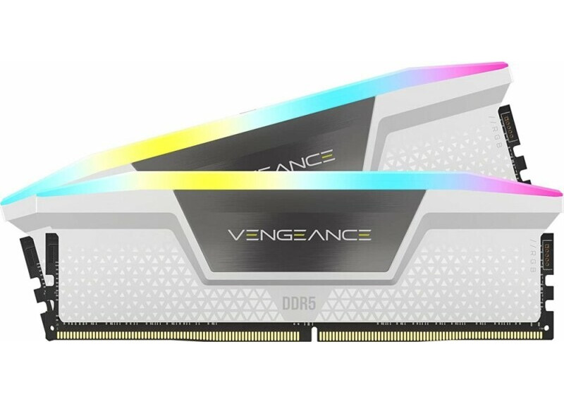 Corsair Vengeance RGB Wit | 32GB 2x16GB DDR5 | 5200MHz | DIMM | CL40 | Geheugenmodule | RAM