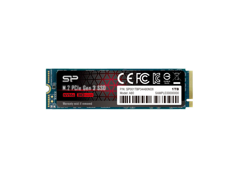 Silicon Power A80 1TB M.2 NVMe SSD 2700MB/s