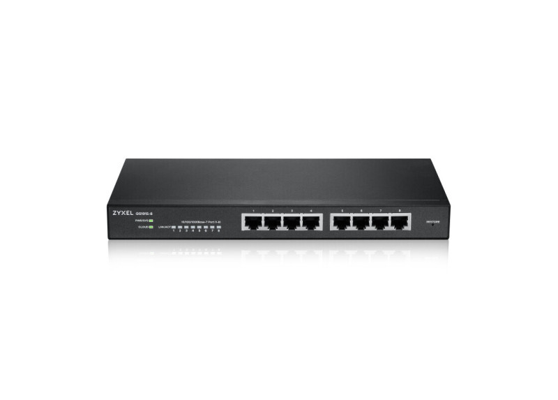 Zyxel GS1915-8 Managed L2 Gigabit Ethernet (10/100/1000) Zwart