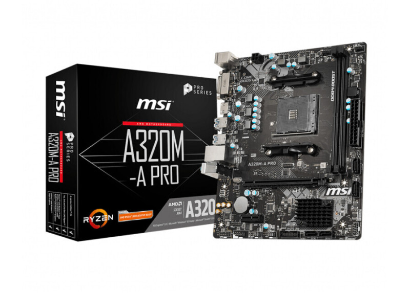 MSI A320M-A PRO | Socket AM4 | AMD A320 | 2xDDR4 | Micro-ATX | Moederbord