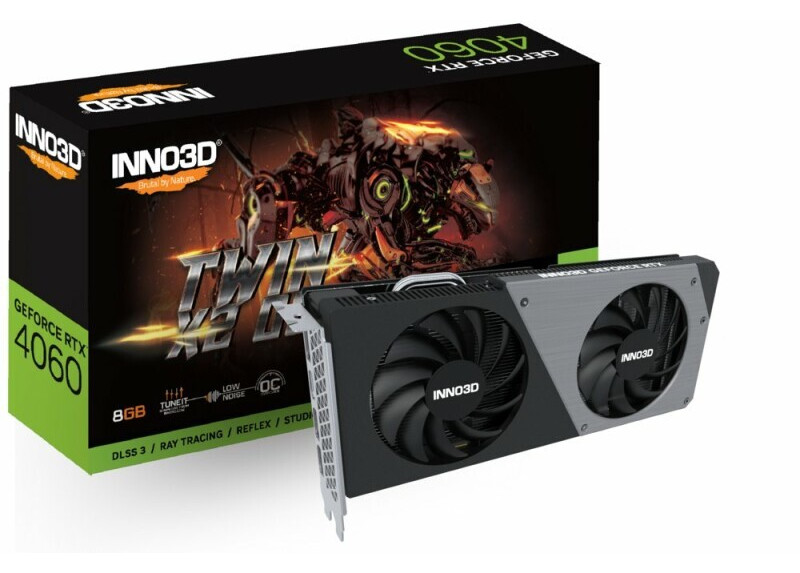 Inno3D N40602-08D6X-173051N videokaart NVIDIA GeForce RTX 4060 8 GB GDDR6