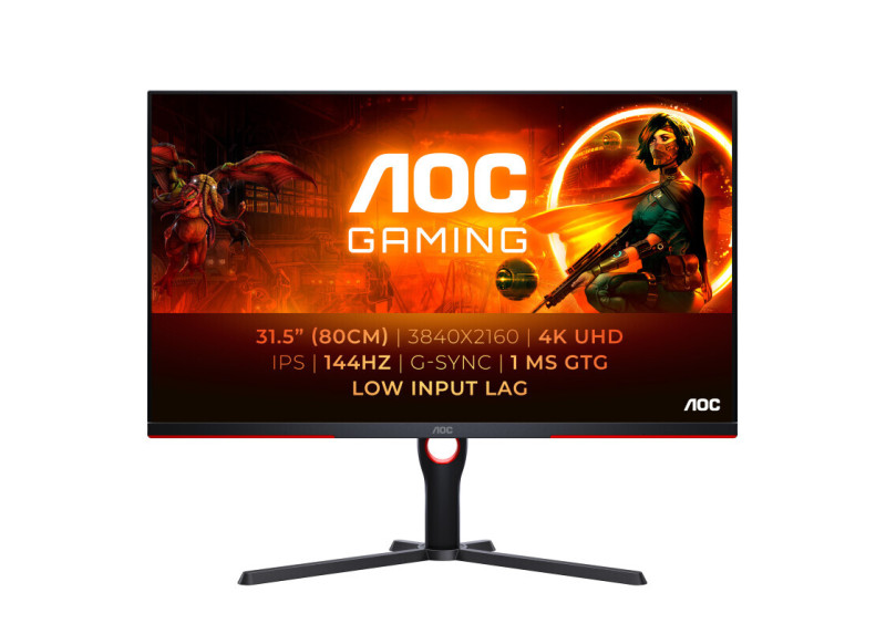 AOC G3 U32G3X/BK LED display 80 cm (31.5") 3840 x 2160 Pixels 4K Ultra HD Zwart, Rood