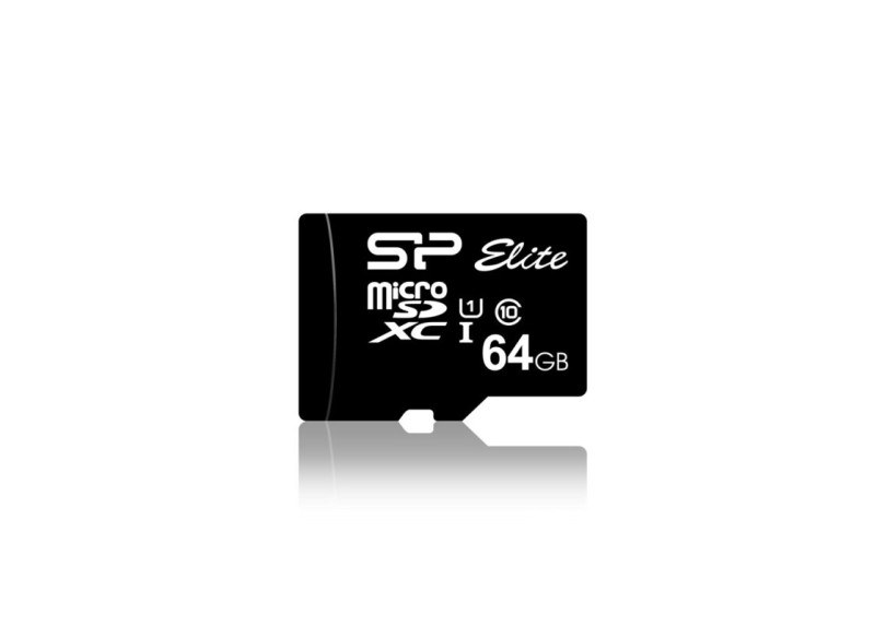 Silicon Power 64GB Elite MicroSDXC Class10 UHS-1 tot 85Mb/s incl. SD-adapter Zwart