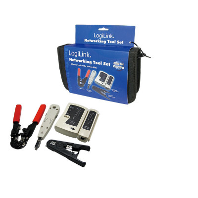 LogiLink Netwerk Tool-Kit incl. Tas - 4 delig